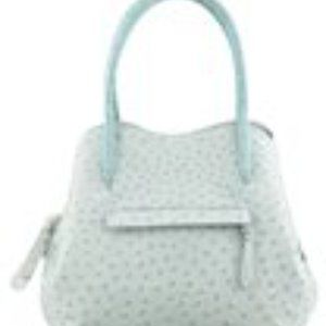 NWT Genuine Ostrich Nancy Gonzalez Baby Blue bag